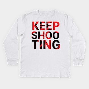 Photophile Keep Shooting Photos Kids Long Sleeve T-Shirt